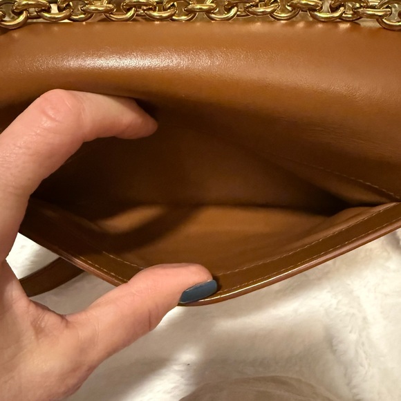 Furla Tan Leather Crossbody Bag with Gold Chain - Picture 5 of 9